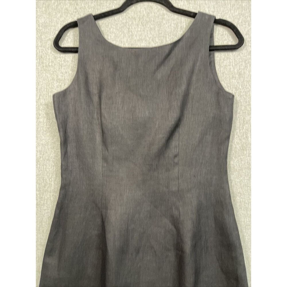 Steven Stockman Women’s 100% Linen Dress Size 4 Black Back Bow - Picture 6 of 11